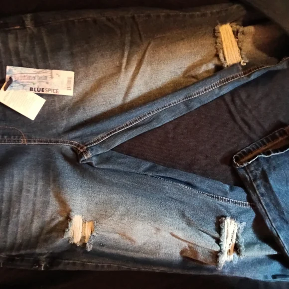 Blue Spice Dark Wash Denim Overalls - Picture 4 of 5